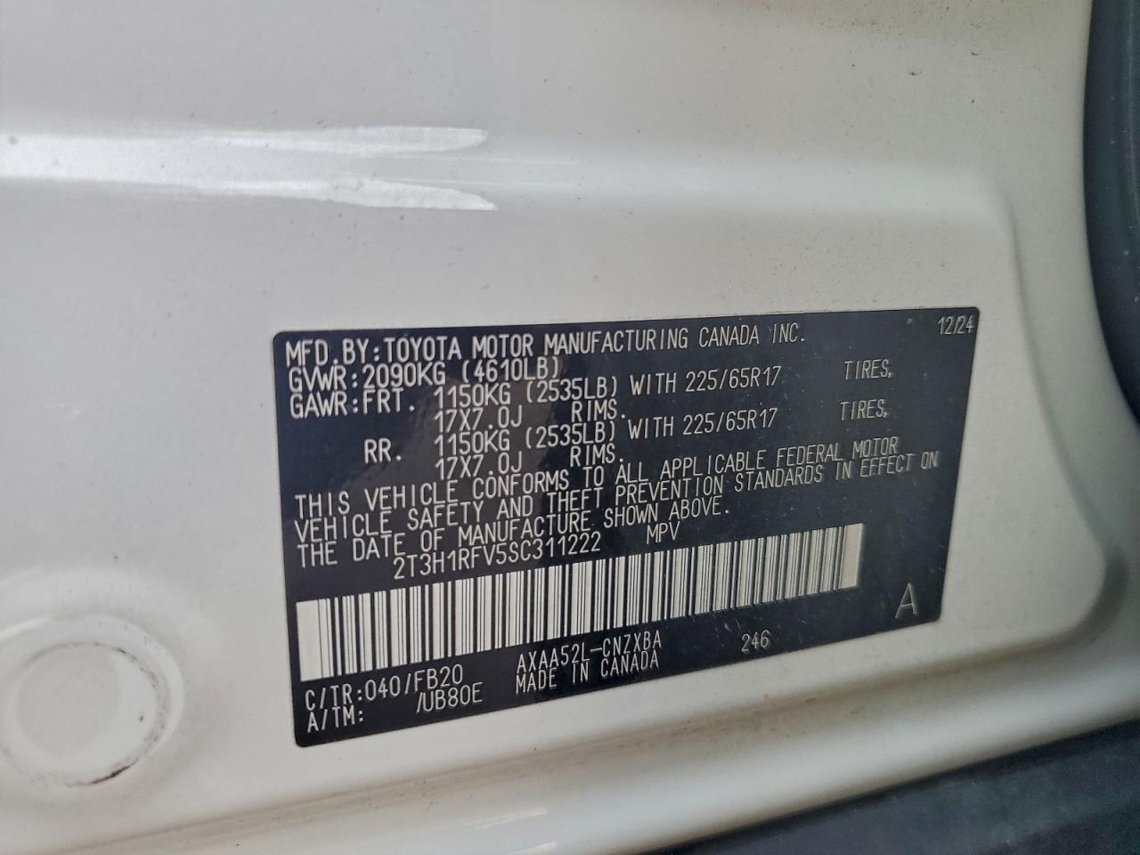 2025 TOYOTA RAV4 LE photo 13