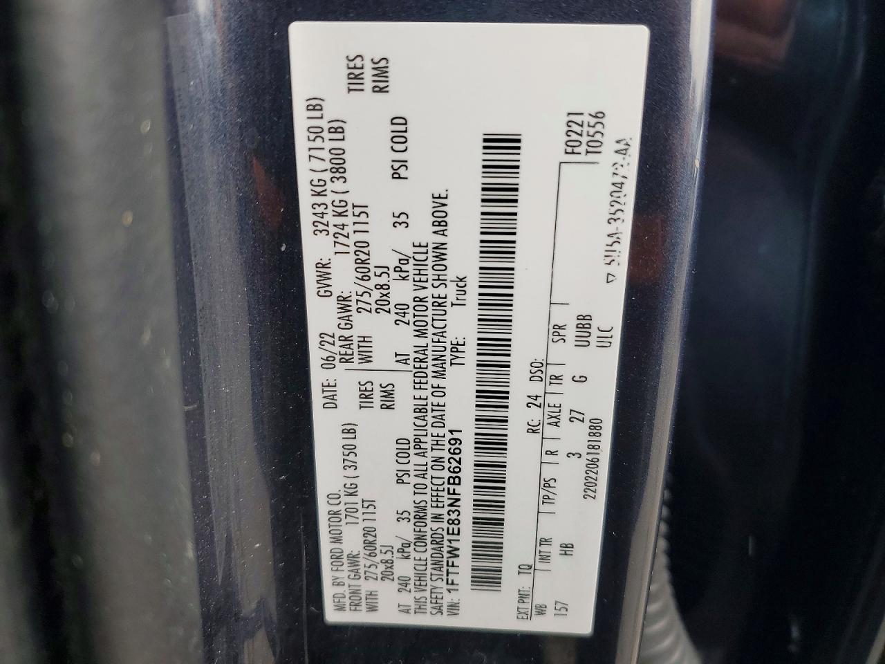 2022 FORD F150 SUPERCREW photo 13