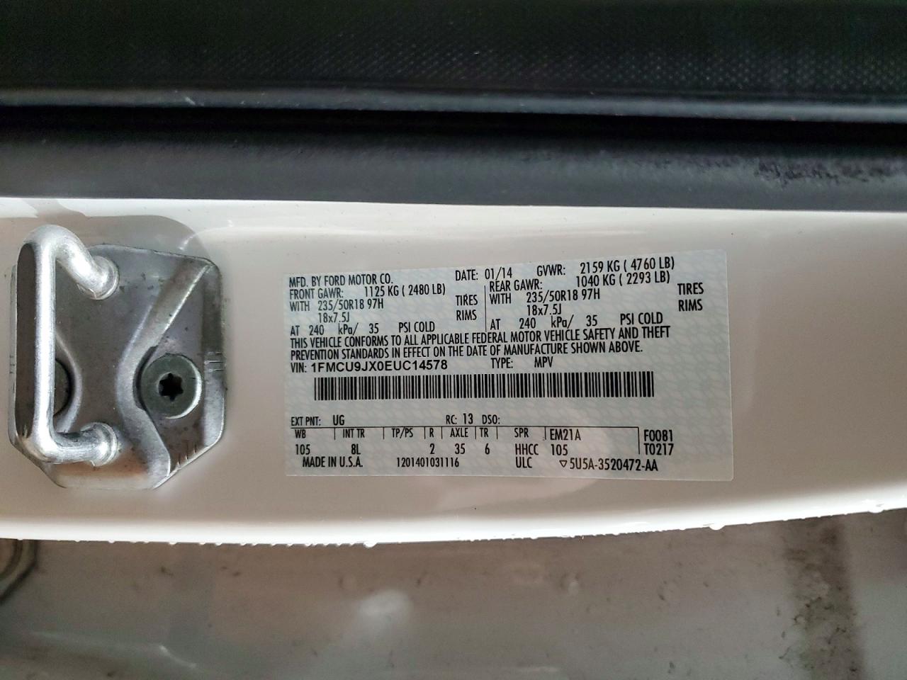 2014 FORD ESCAPE TITANIUM photo 25