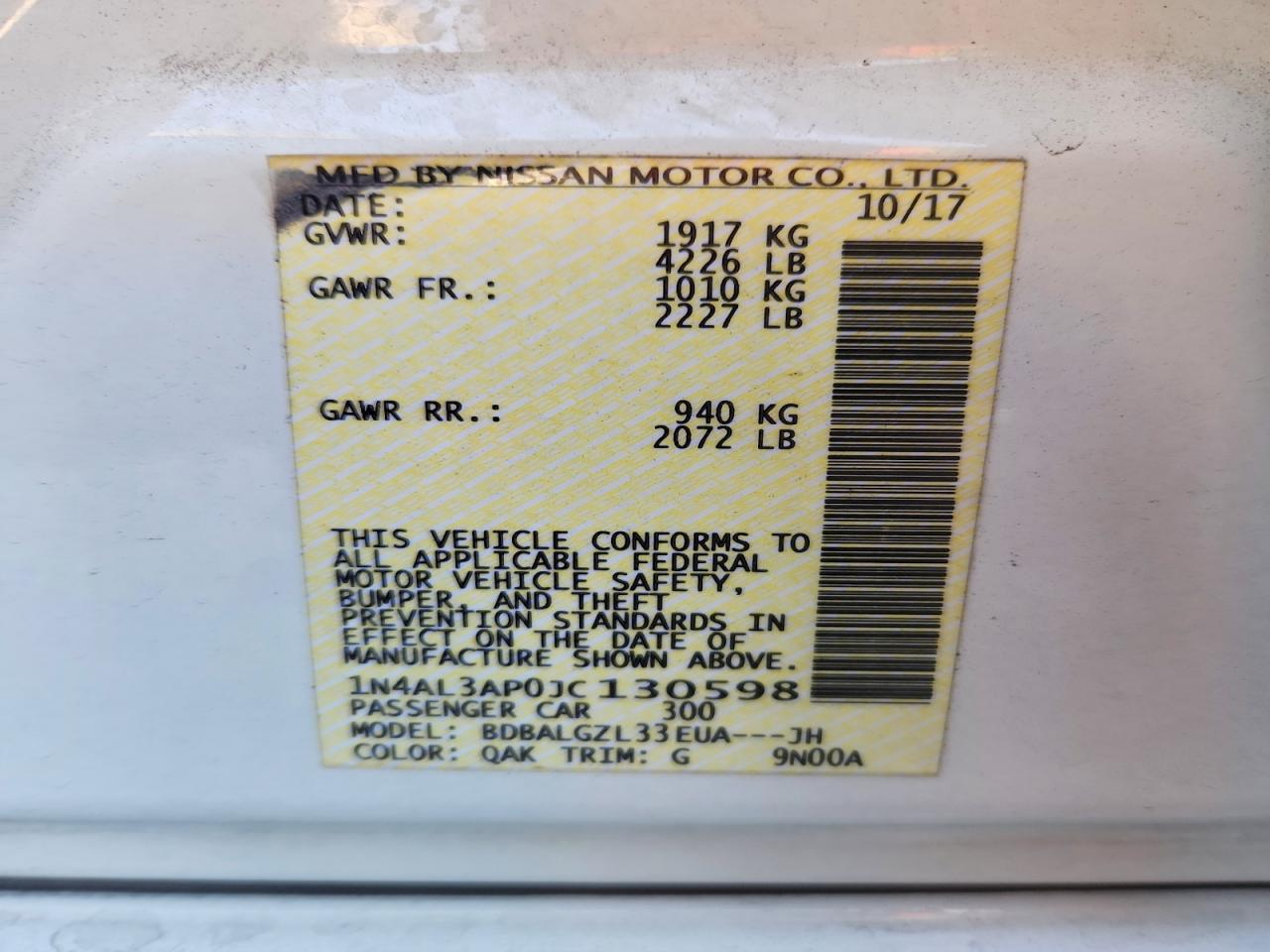 2018 NISSAN ALTIMA 2.5 photo 23