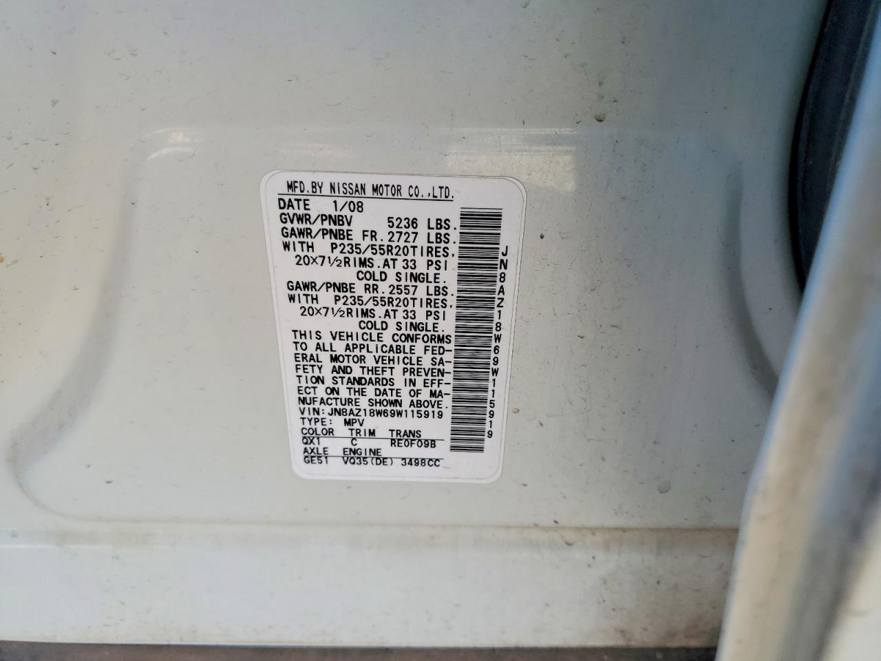 2009 NISSAN MURANO S photo 14
