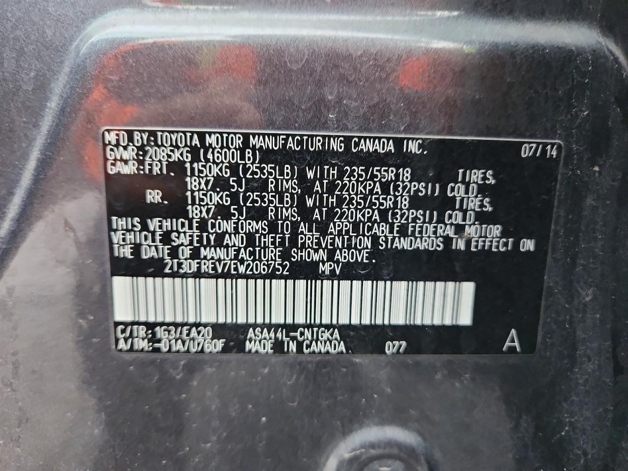 2014 TOYOTA RAV4 LIMITED photo 13