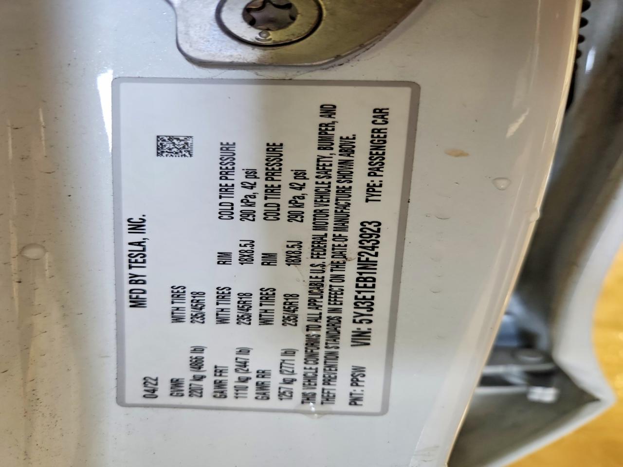 2022 TESLA MODEL 3 photo 12