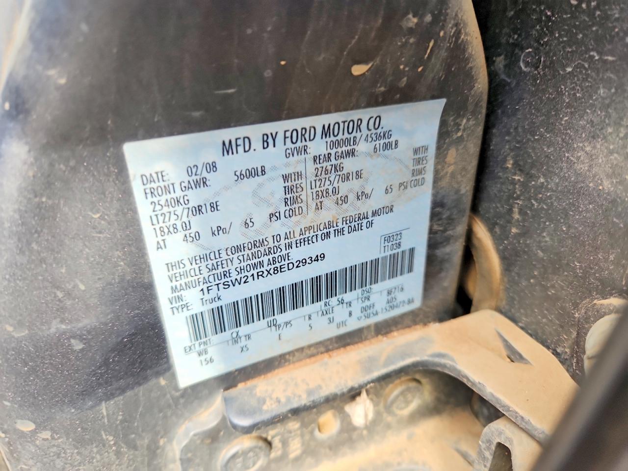 2008 FORD F250 SUPER DUTY photo 12