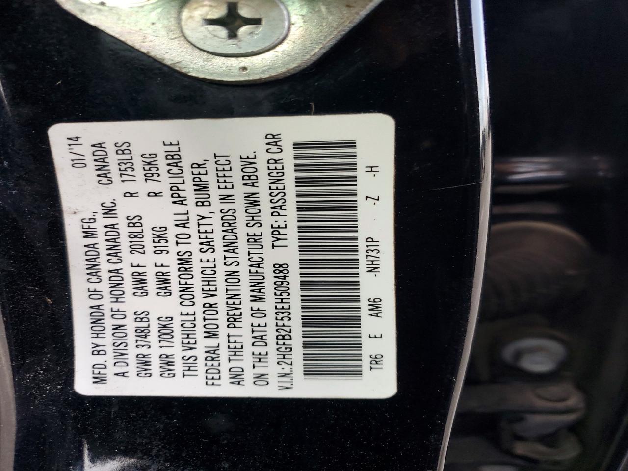 2014 HONDA CIVIC LX photo 23