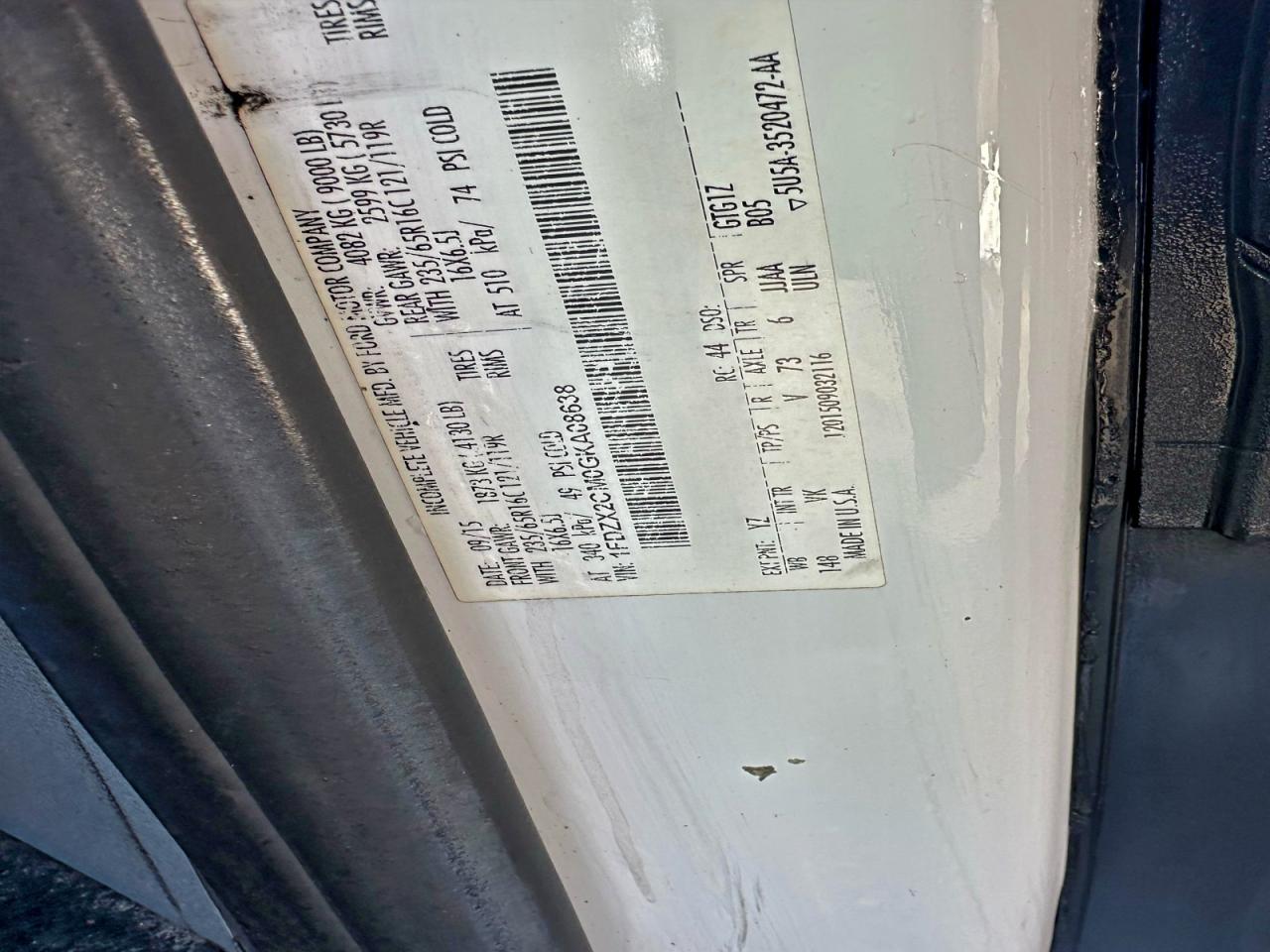 2016 FORD TRANSIT T-350 photo 10