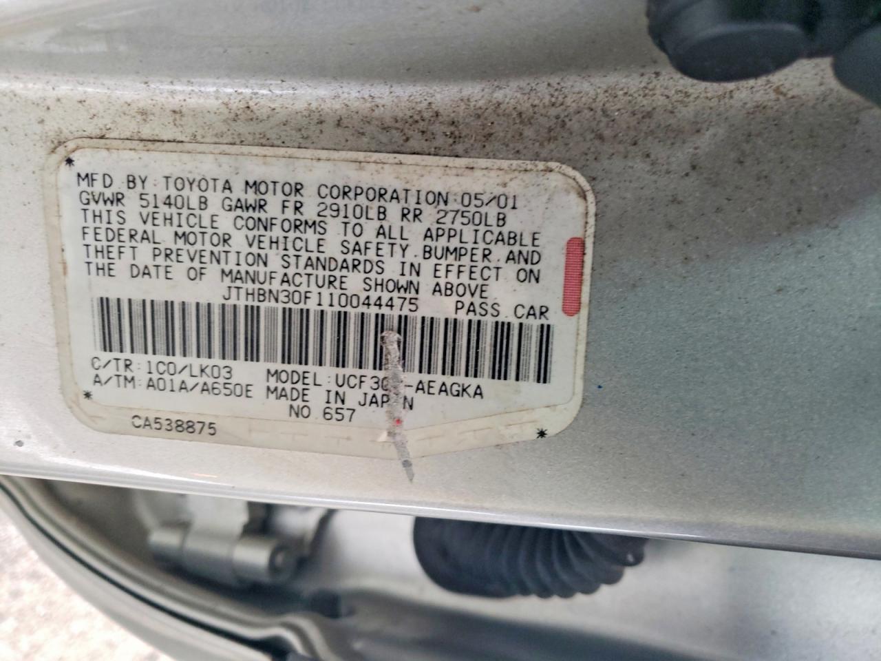 2001 LEXUS LS 430 photo 13