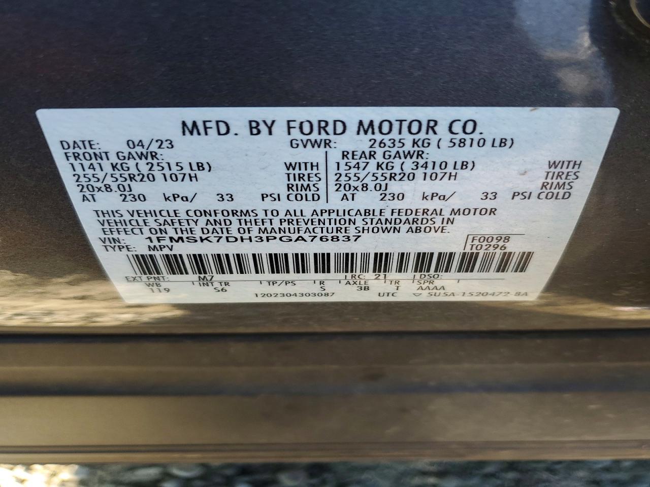 2023 FORD EXPLORER XLT photo 13