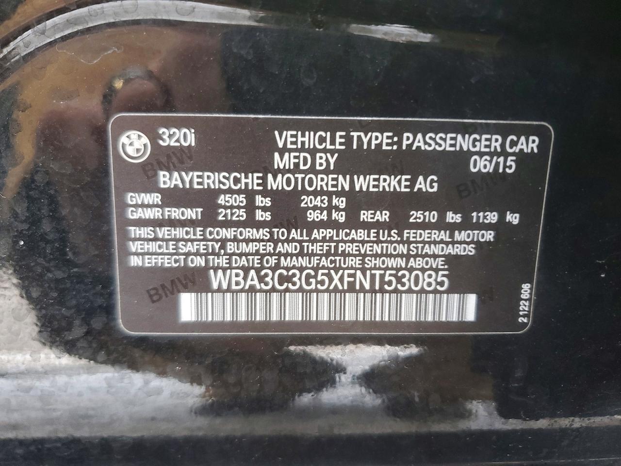 2015 BMW 320 I XDRIVE photo 12