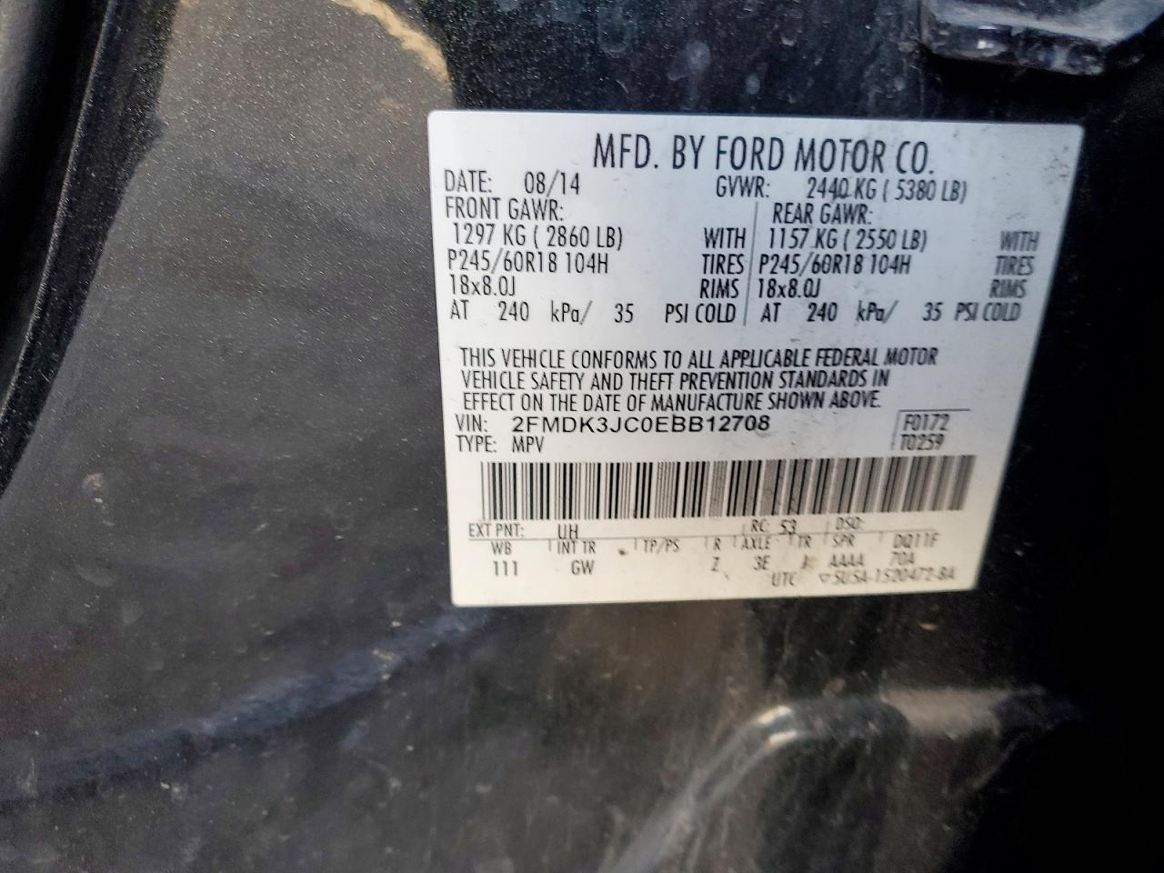 2014 FORD EDGE SEL photo 23