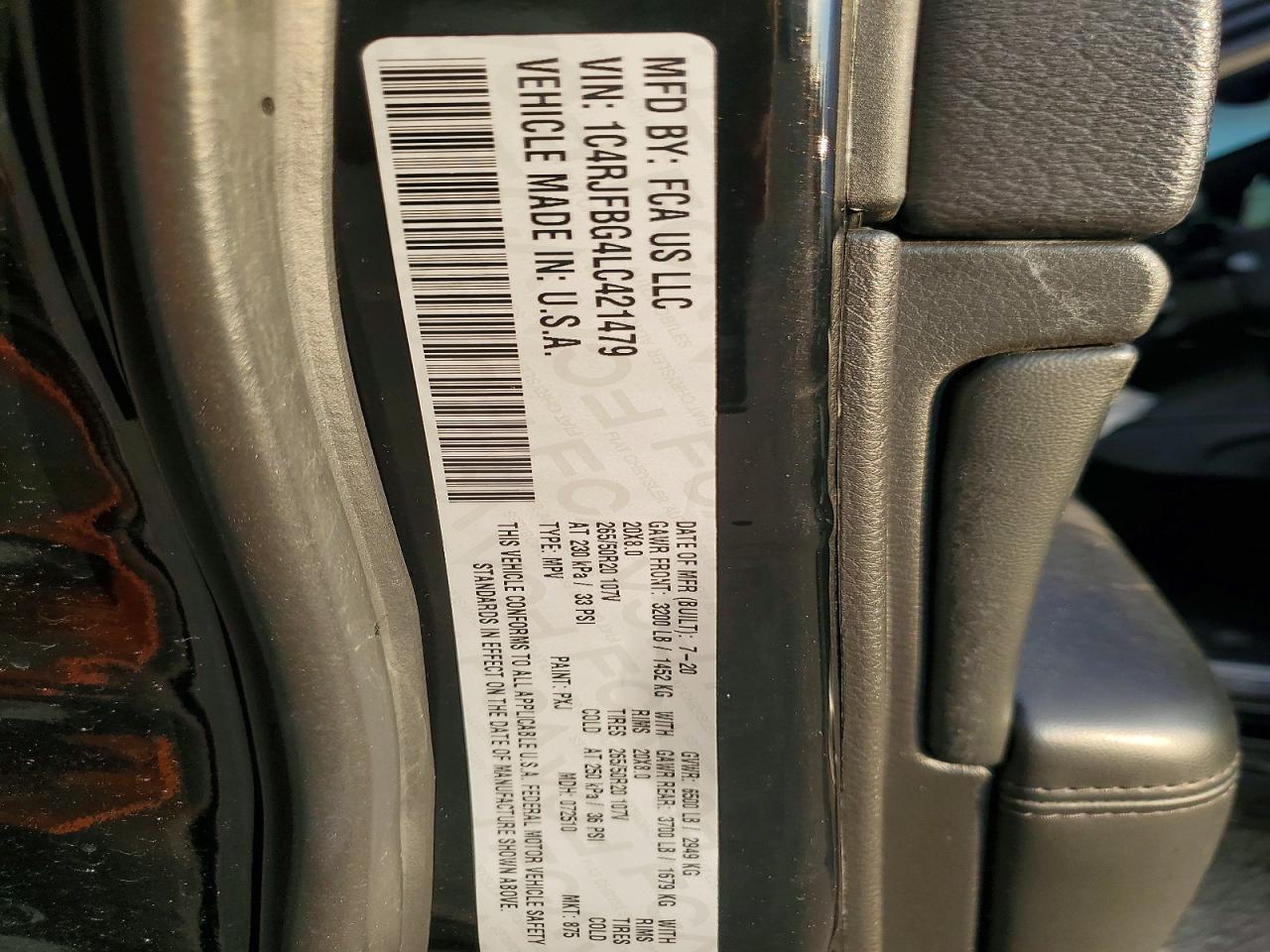 2020 JEEP GRAND CHEROKEE LIMITED photo 37