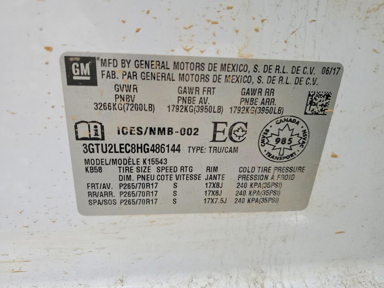 2017 GMC SIERRA K1500 photo 12