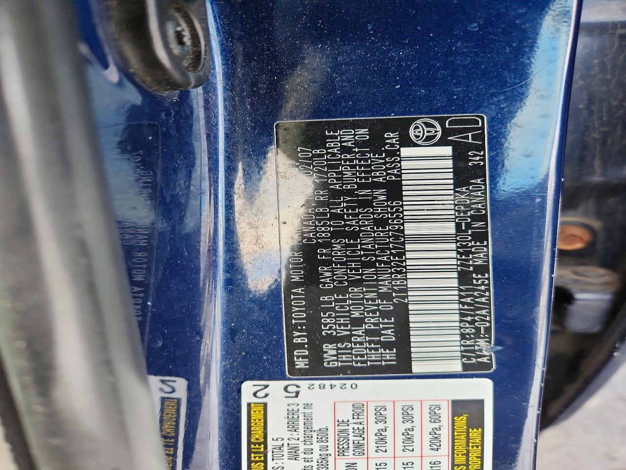 2007 TOYOTA COROLLA CE photo 13
