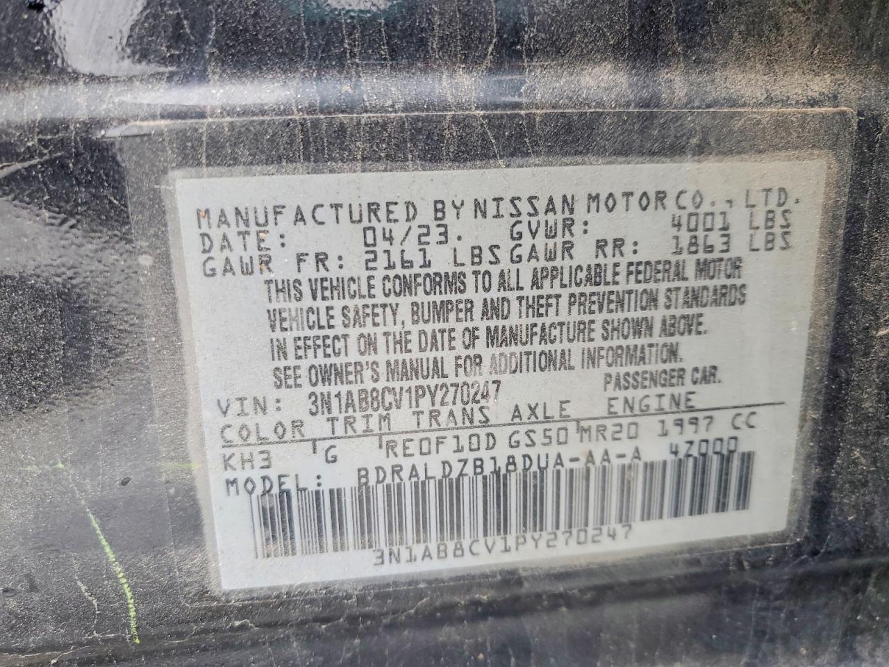 2023 NISSAN SENTRA SV photo 12