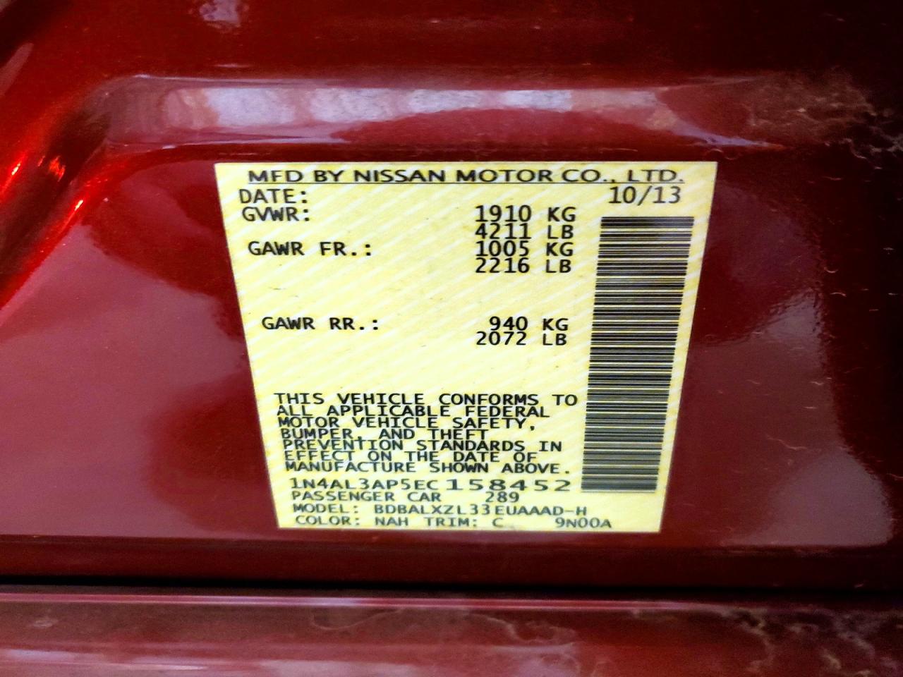 2014 NISSAN ALTIMA 2.5 photo 12