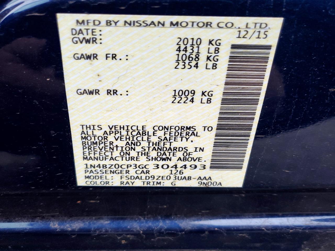 2016 NISSAN LEAF SV photo 13