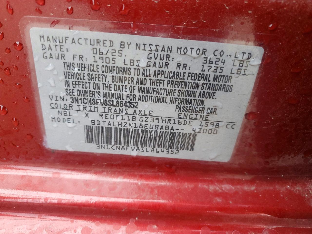 2025 NISSAN VERSA SR photo 12
