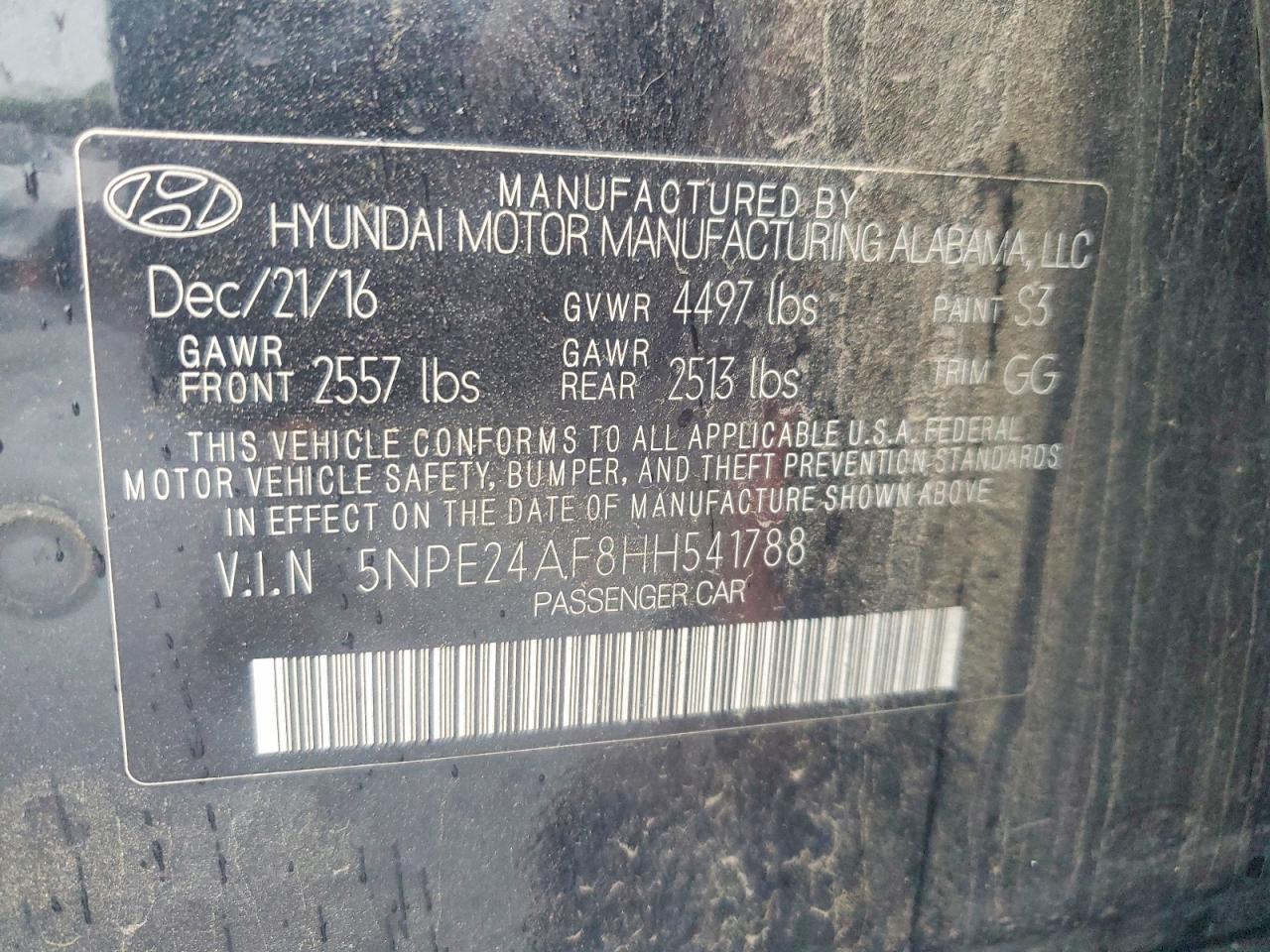 2017 HYUNDAI SONATA SE photo 12