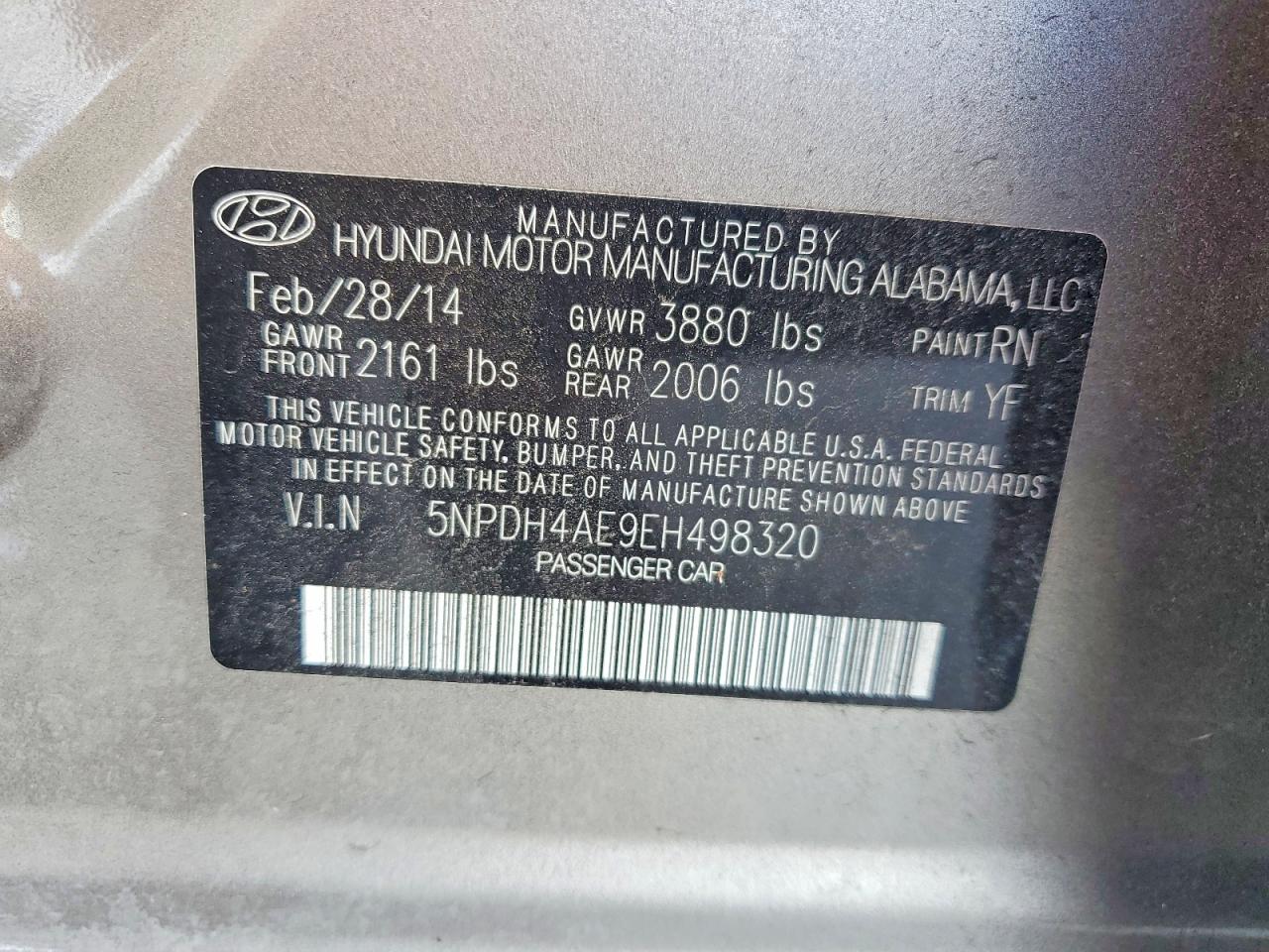 2014 HYUNDAI ELANTRA SE photo 12