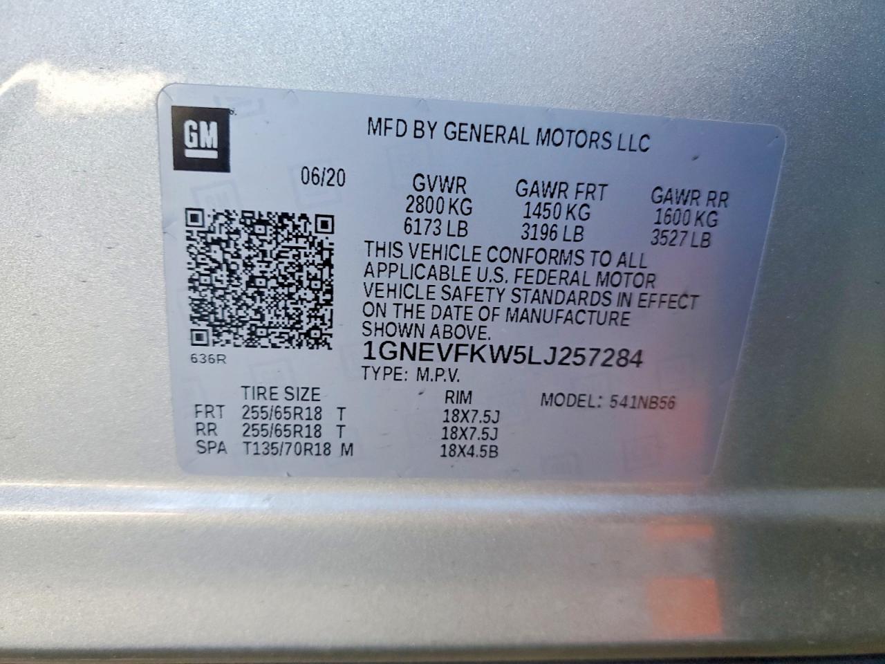 2020 CHEVROLET TRAVERSE LS photo 12