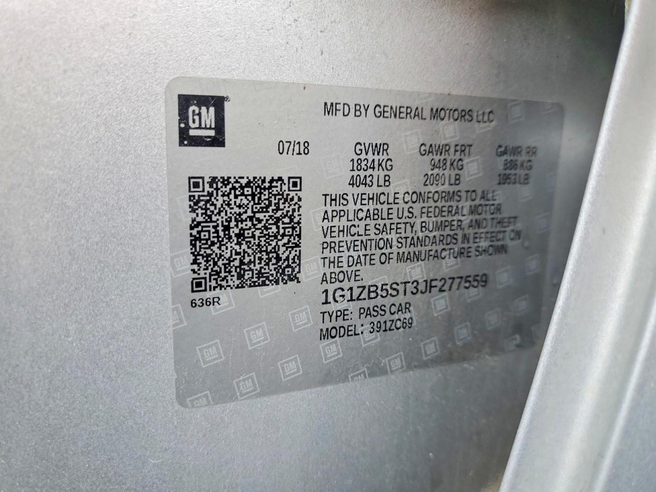 2018 CHEVROLET MALIBU LS photo 12