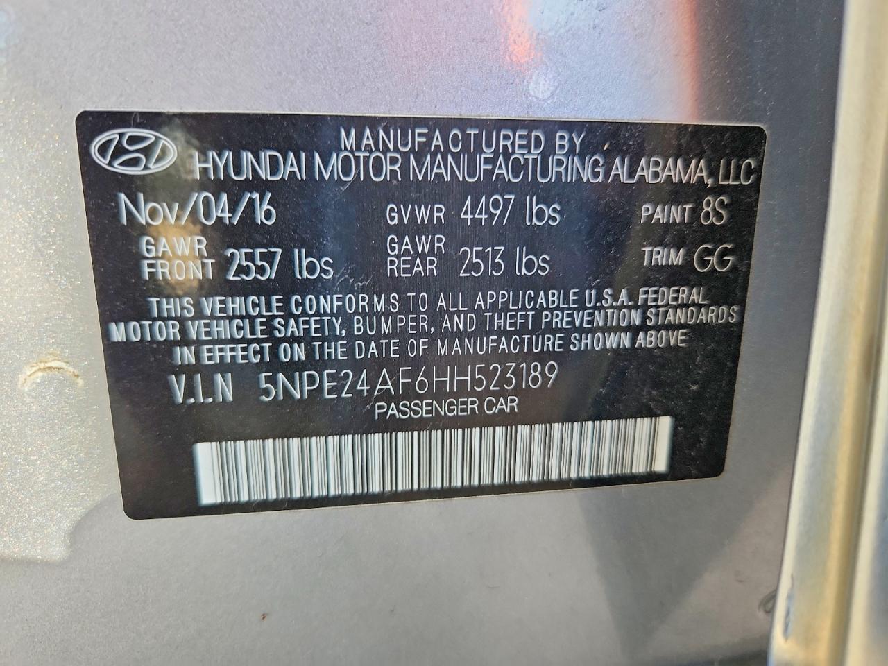 2017 HYUNDAI SONATA SE photo 12