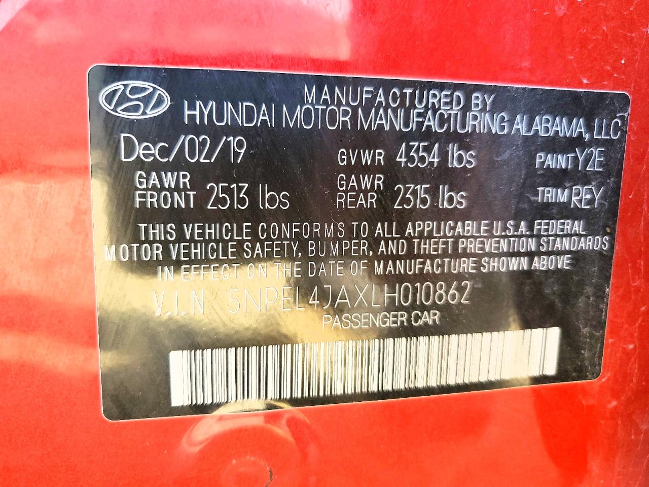 2020 HYUNDAI SONATA SEL photo 37