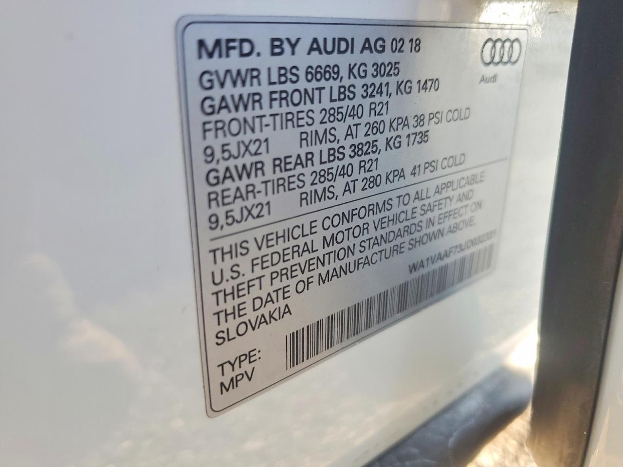 2018 AUDI Q7 PRESTIGE photo 13