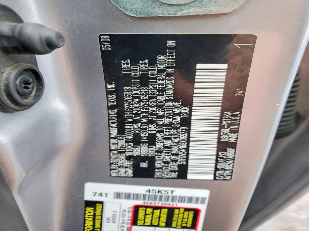 2008 TOYOTA TUNDRA CREWMAX photo 12