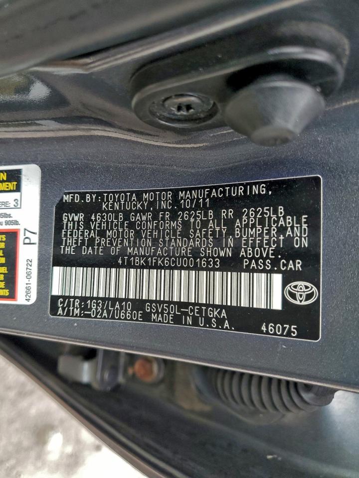2012 TOYOTA CAMRY SE photo 23