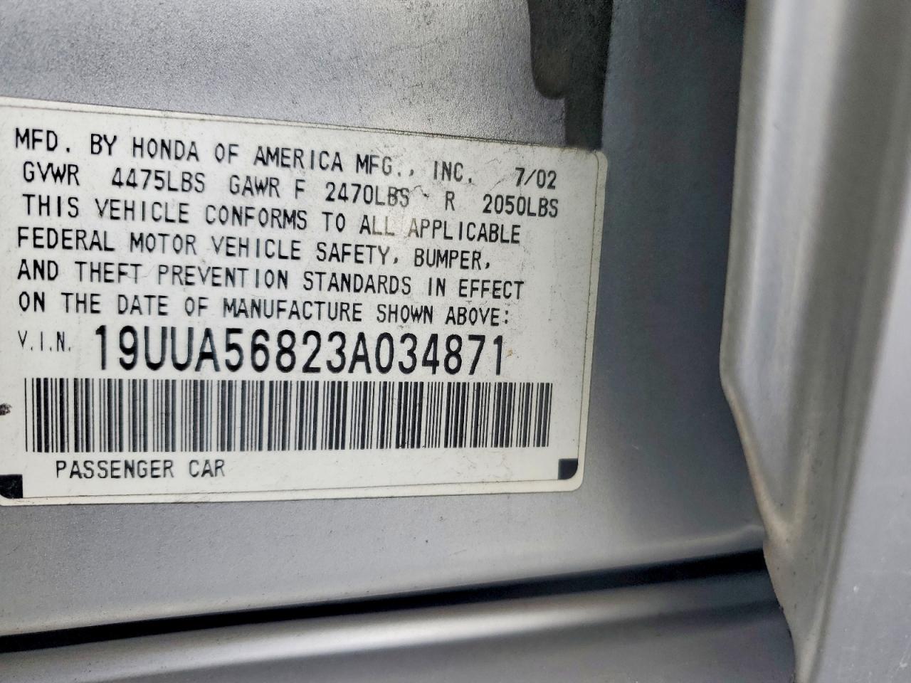 2003 ACURA 3.2TL TYPE-S photo 34