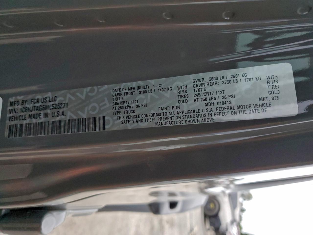 2021 JEEP GLADIATOR SPORT photo 12