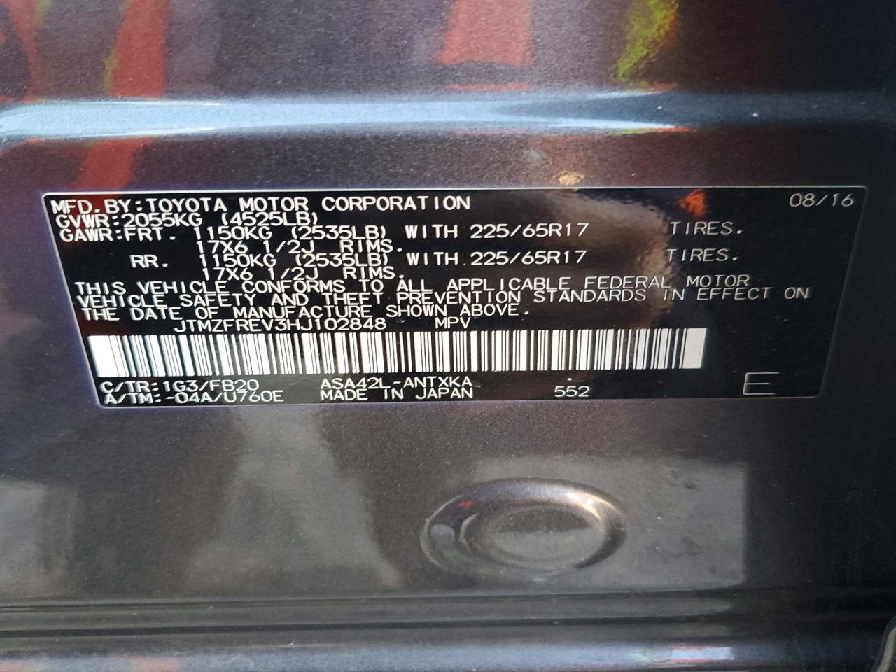 2017 TOYOTA RAV4 LE photo 13