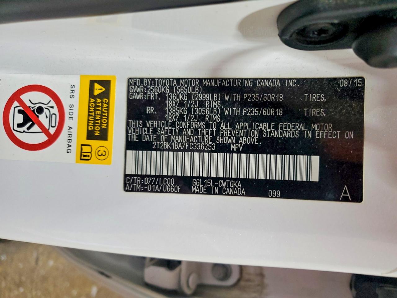 2015 LEXUS RX 350 BASE photo 13