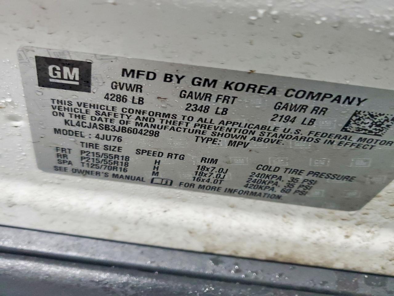 2018 BUICK ENCORE PREFERRED photo 12