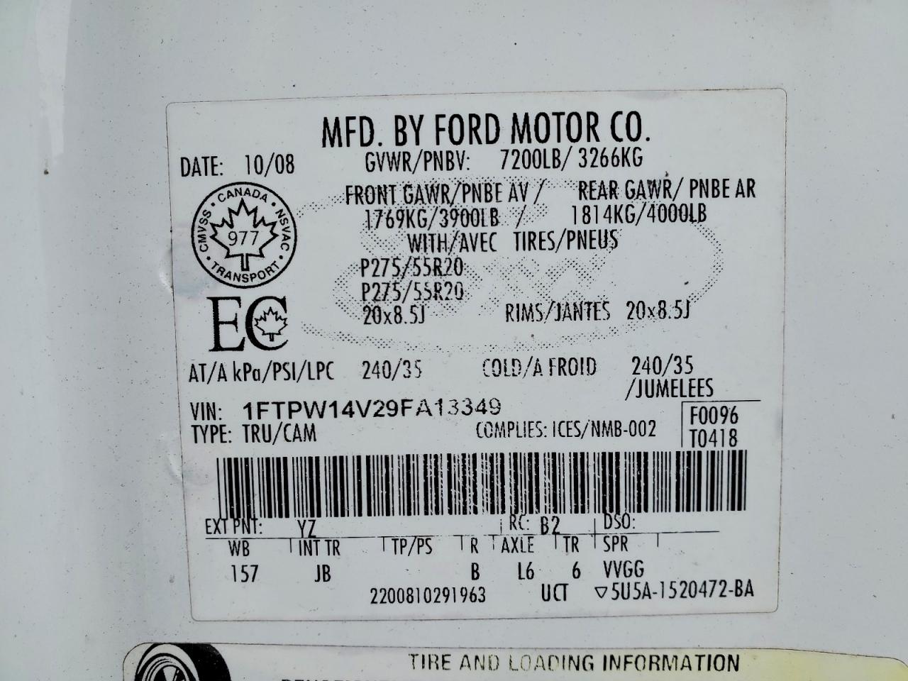 2009 FORD F150 SUPERCREW photo 12