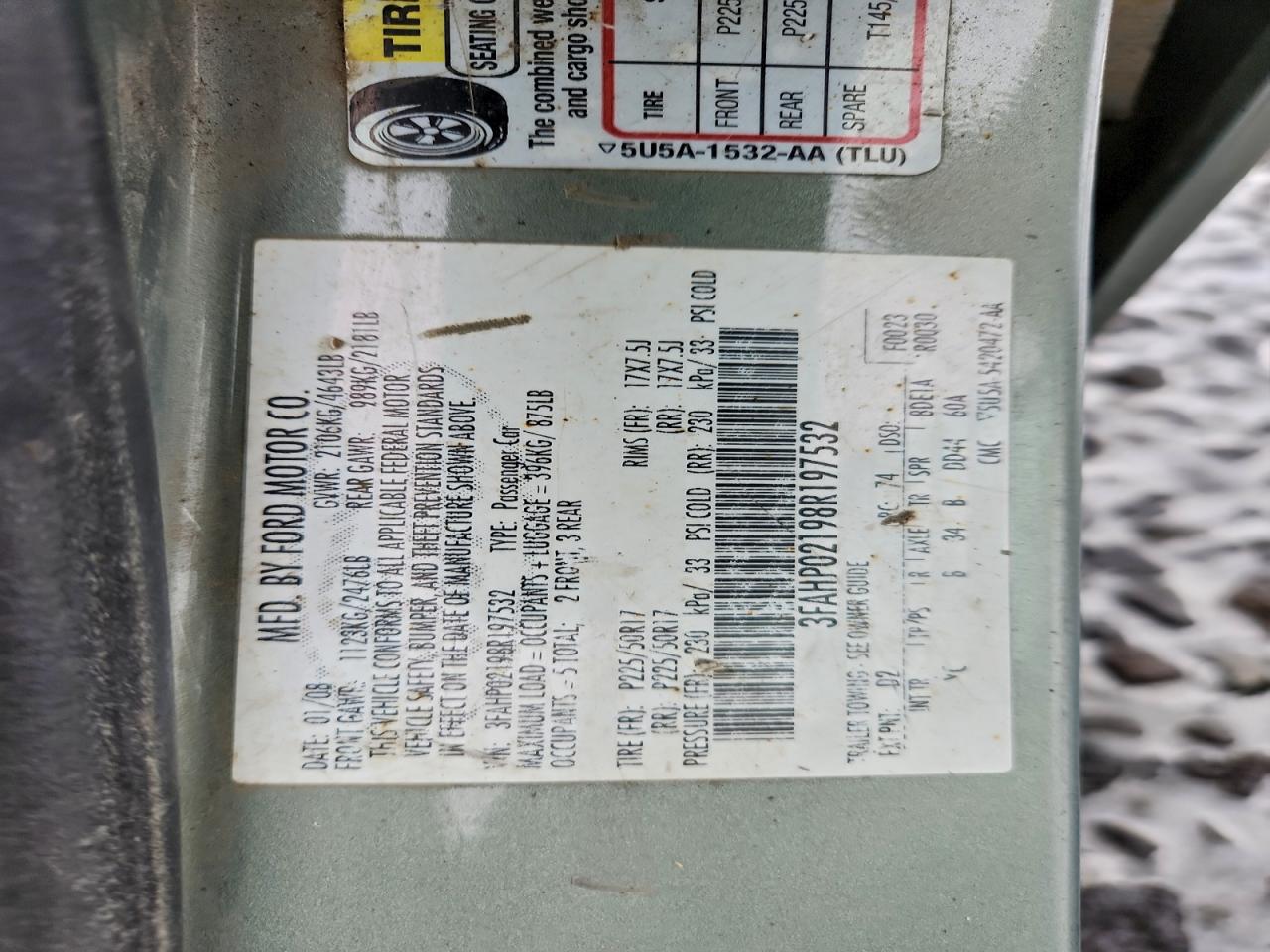 2008 FORD FUSION SEL photo 12