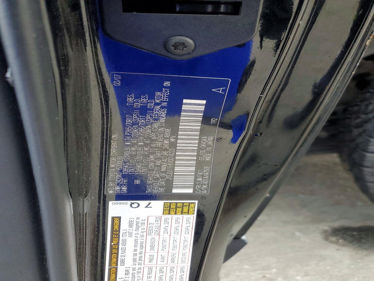 2007 TOYOTA FJ CRUISER BASE photo 25