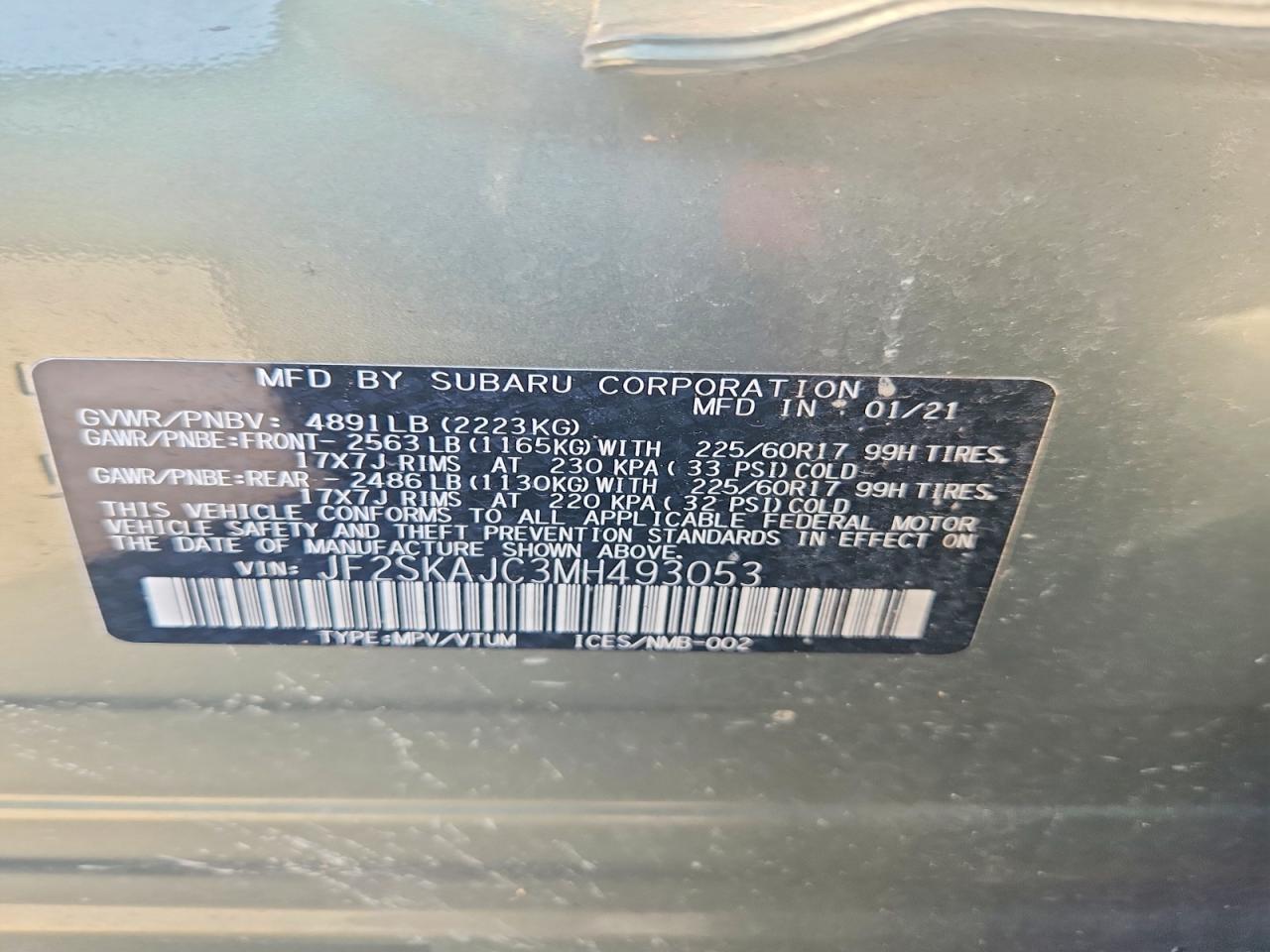 2021 SUBARU FORESTER PREMIUM photo 13