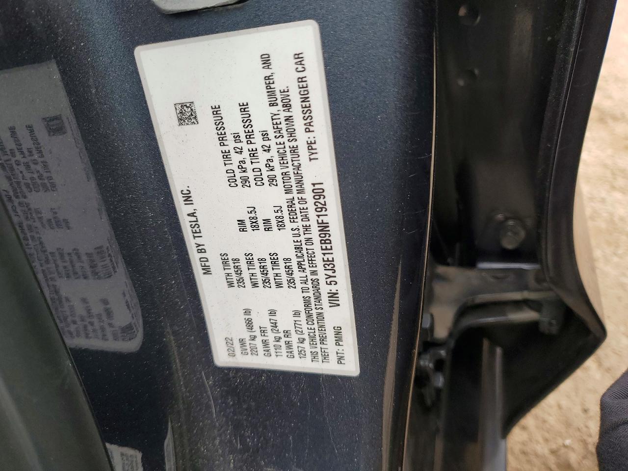 2022 TESLA MODEL 3 photo 12