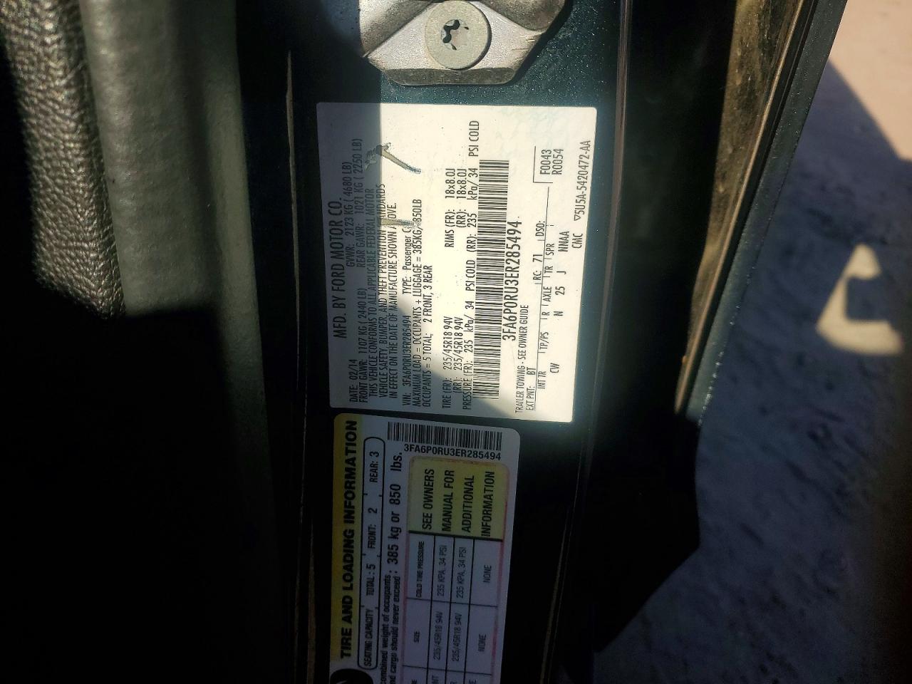 2014 FORD FUSION TITANIUM HEV photo 12