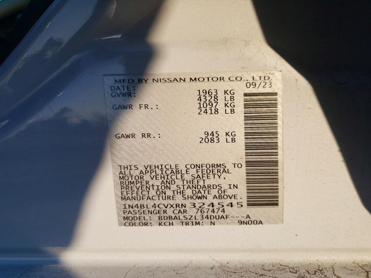 2024 NISSAN ALTIMA SR photo 13