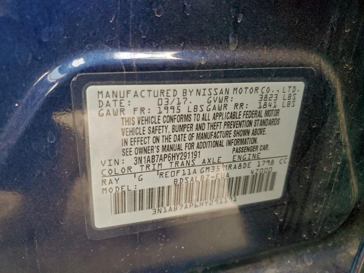 2017 NISSAN SENTRA S photo 12