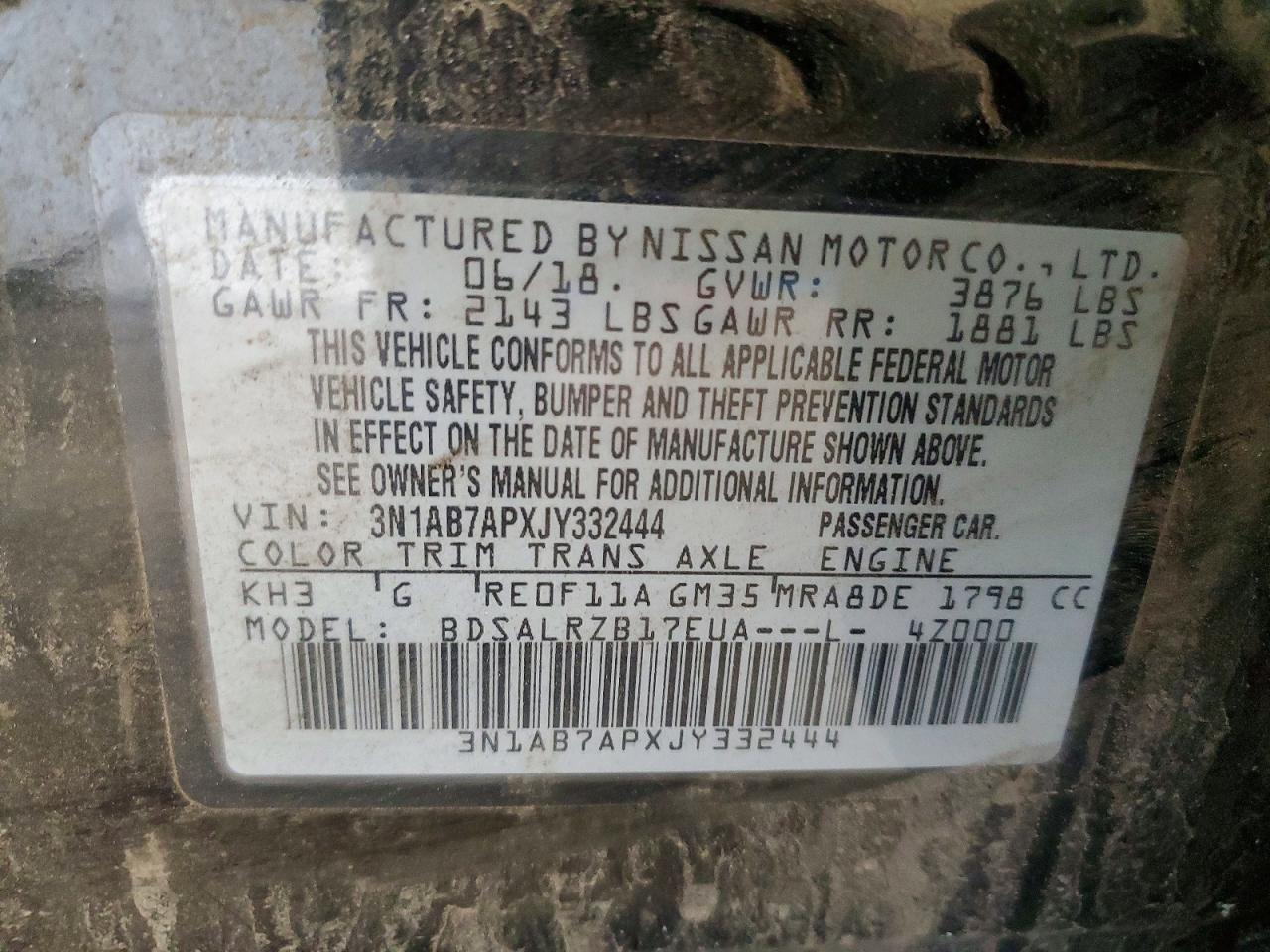 2018 NISSAN SENTRA S photo 12