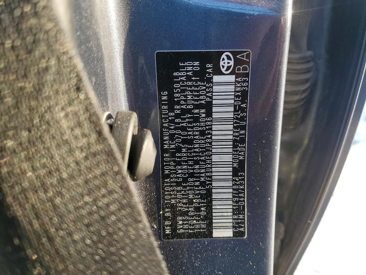 2018 TOYOTA COROLLA L photo 34