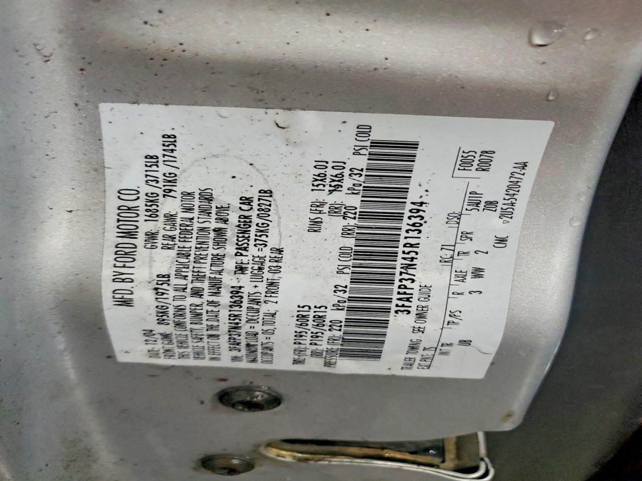 2005 FORD FOCUS ZX5 photo 13