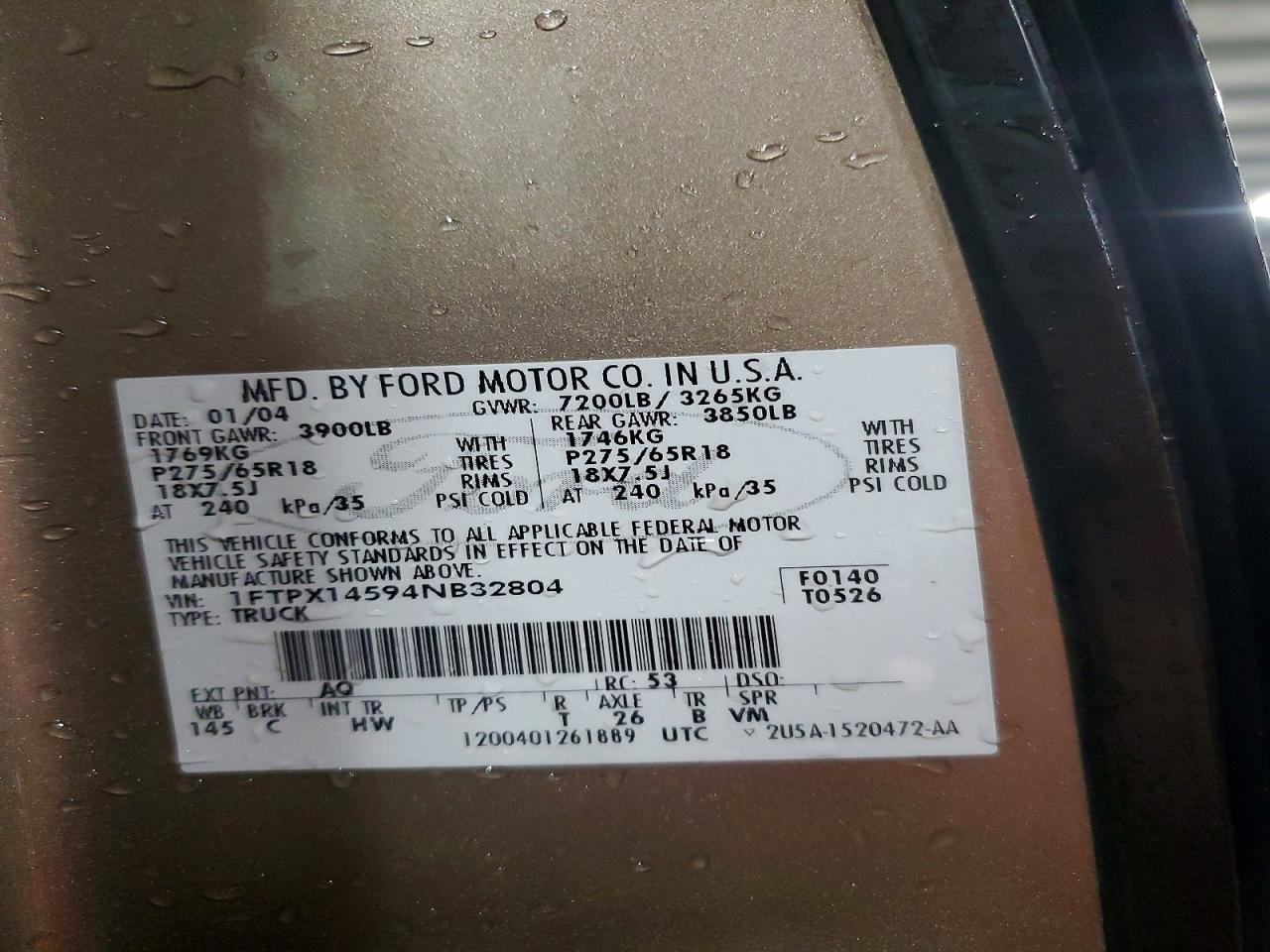 2004 FORD F150 photo 12
