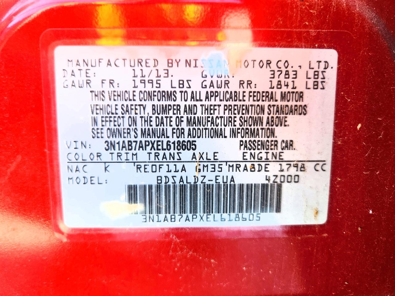 2014 NISSAN SENTRA SV photo 23