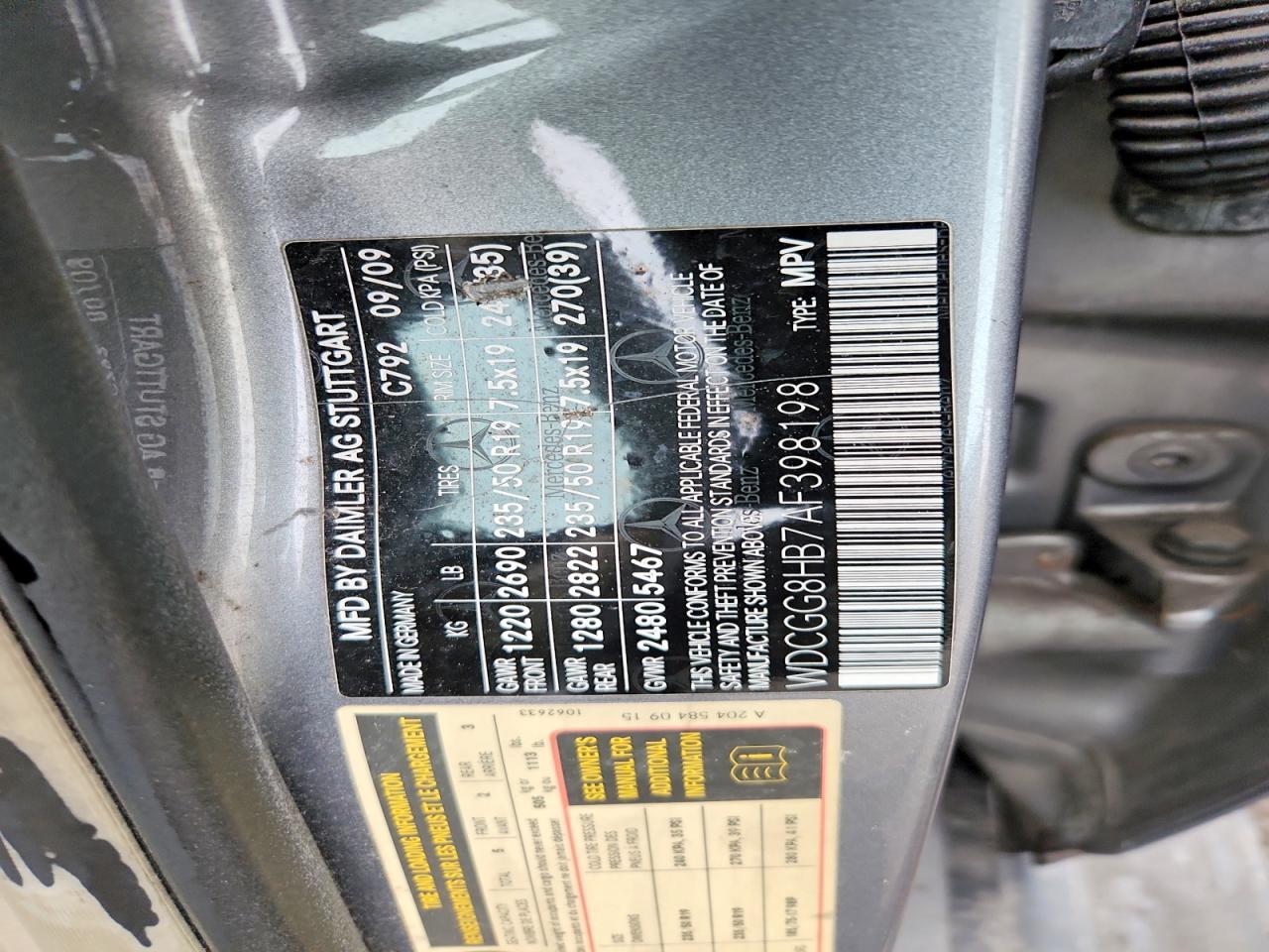 2010 MERCEDES-BENZ GLK 350 4MATIC photo 13
