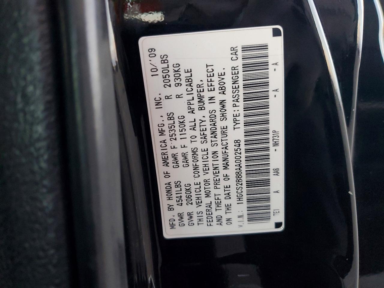 2010 HONDA ACCORD EXL photo 13